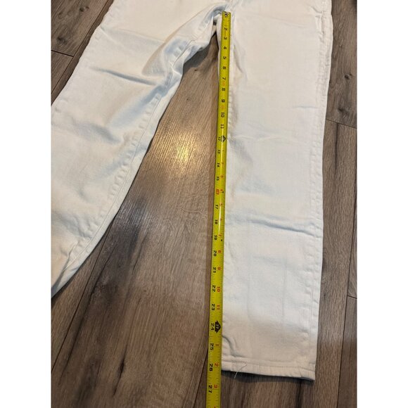 J. Crew Womens Stretch White Denim Jeans Size 28/28 Slim Fit Classic Style FLAW - Picture 7 of 10